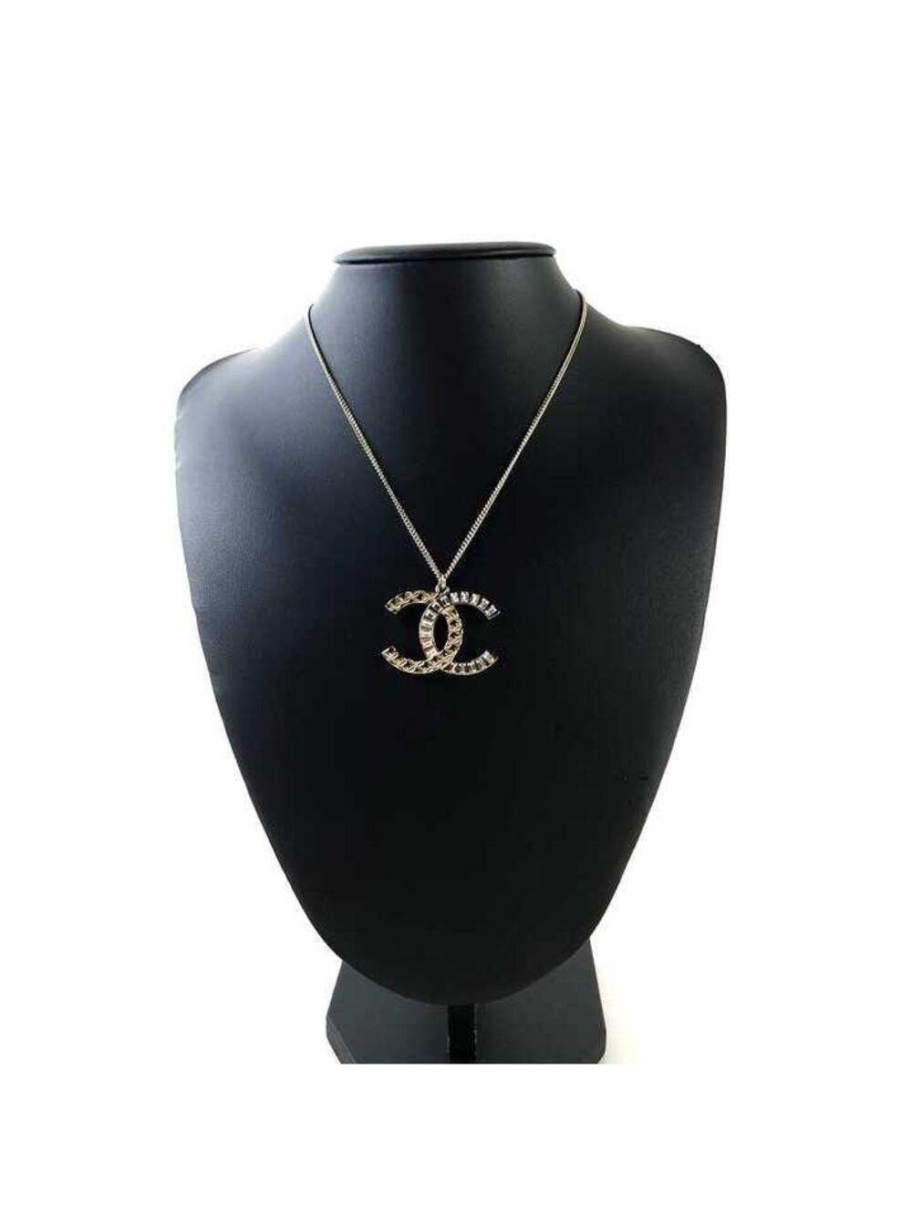 Chanel Crystal Cc Pendant Necklace #379438C55B